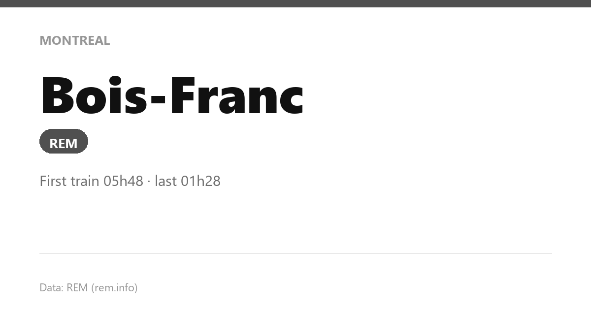 station bois franc en