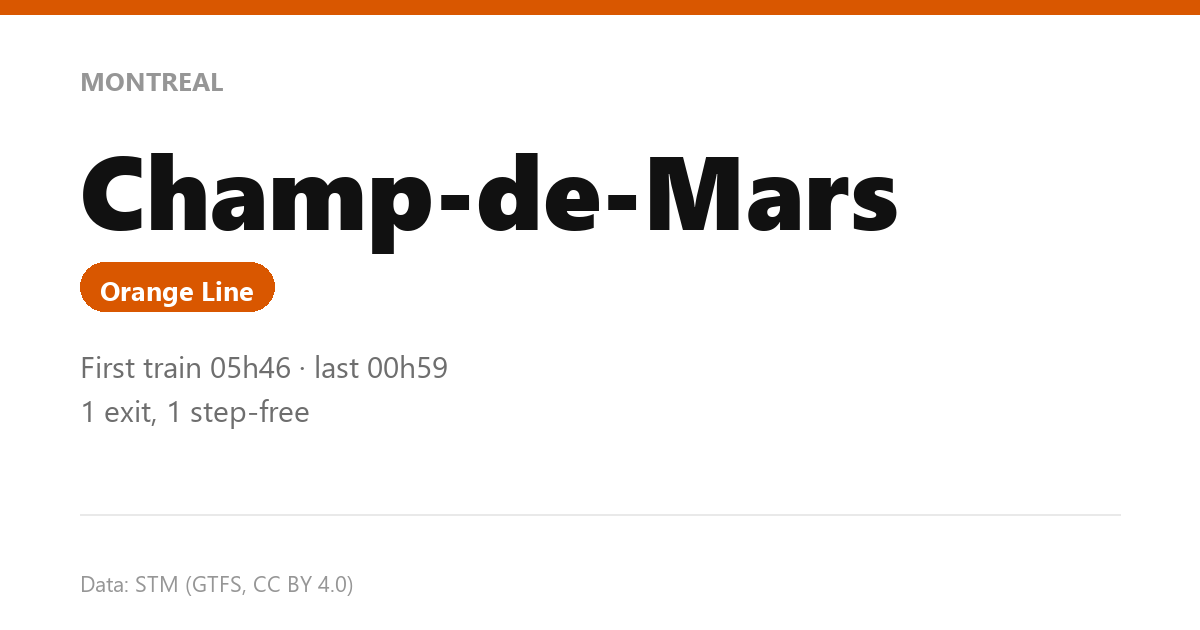 station champ de mars en
