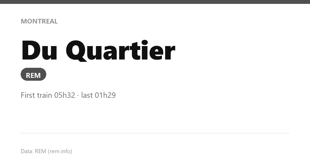 station du quartier en