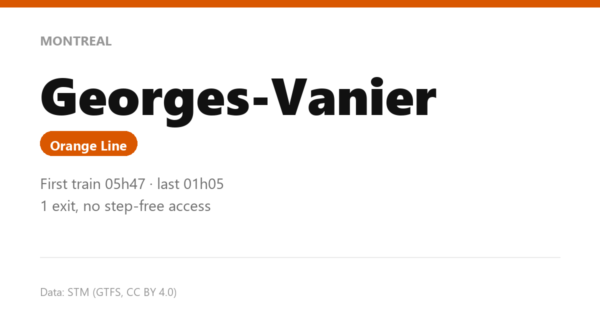 station georges vanier en