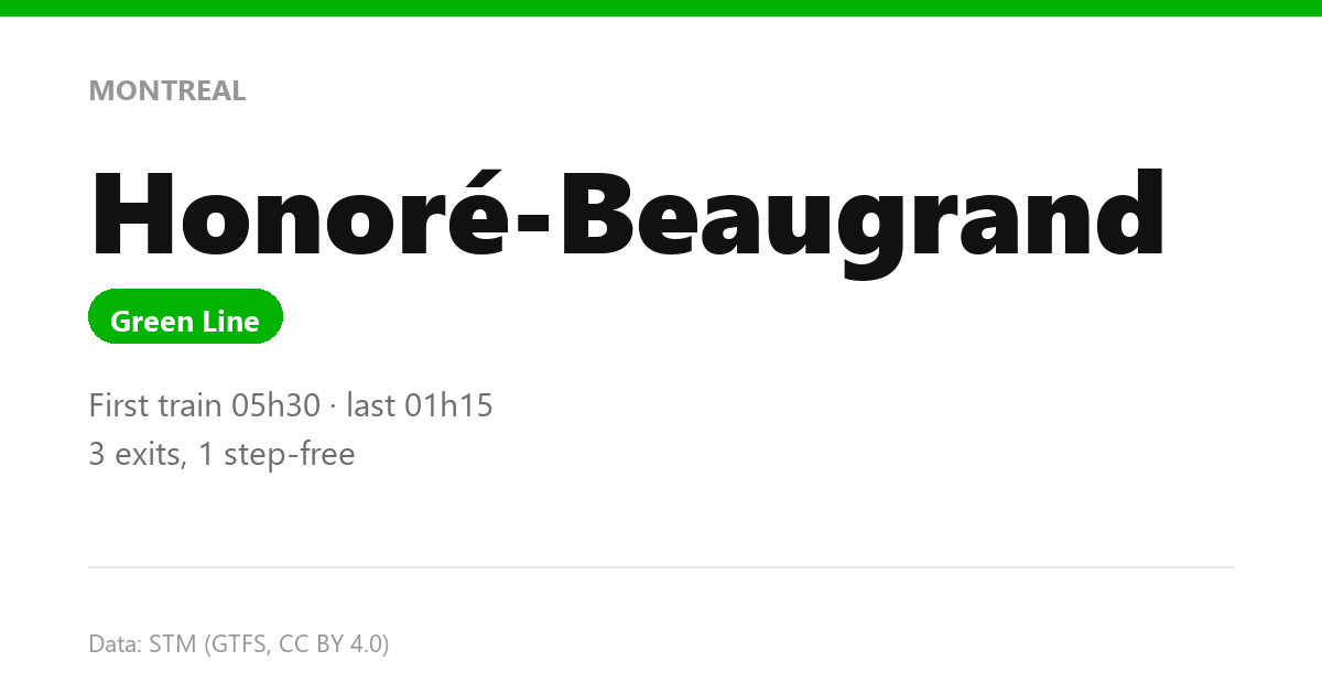 station honore beaugrand en