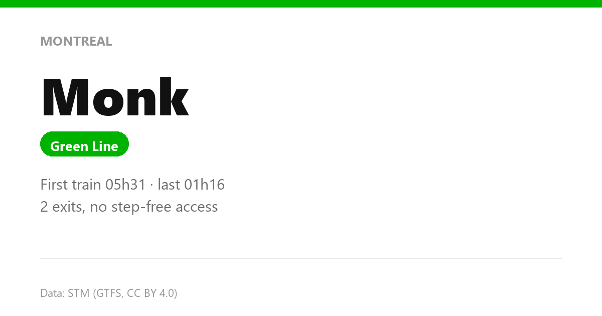 station monk en