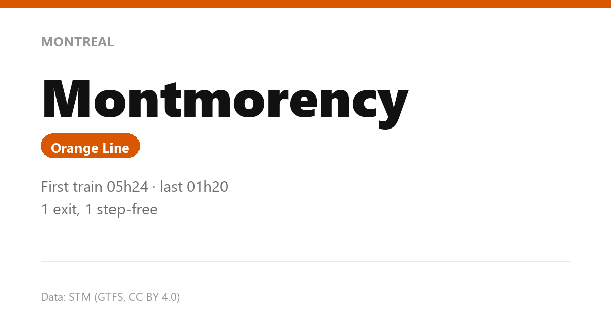 station montmorency en
