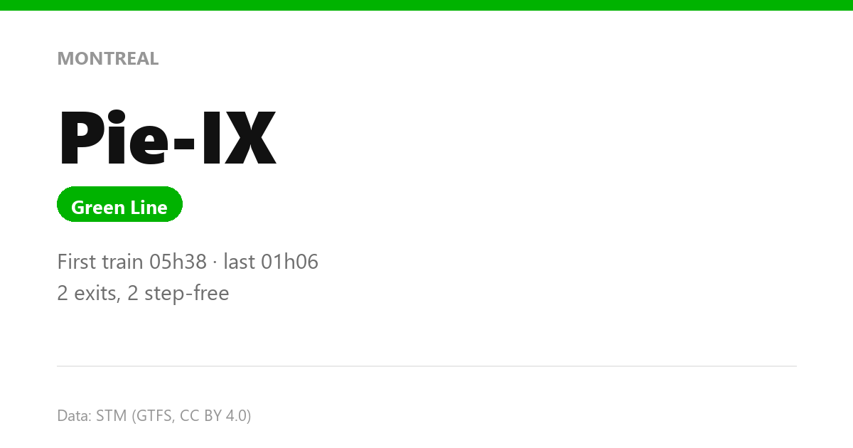 station pie ix en