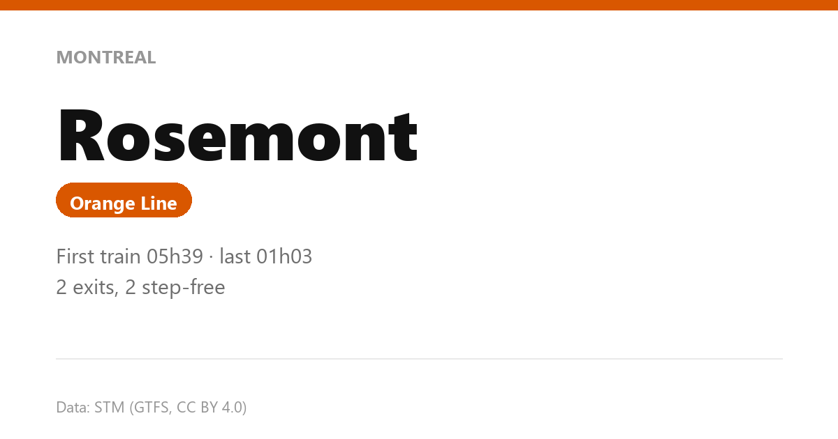 station rosemont en