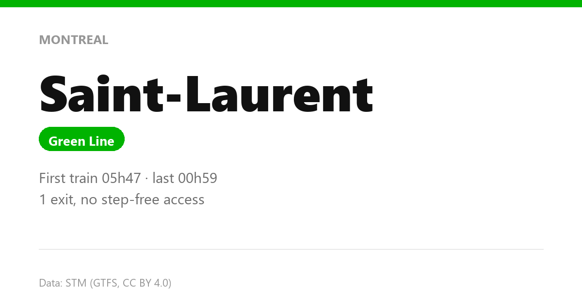 station saint laurent en