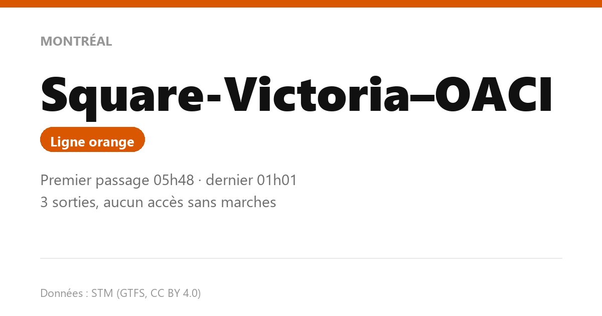 station square victoria oaci fr