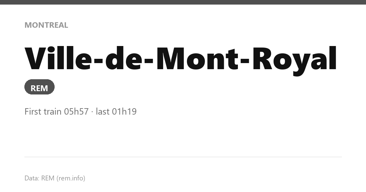 station ville de mont royal en